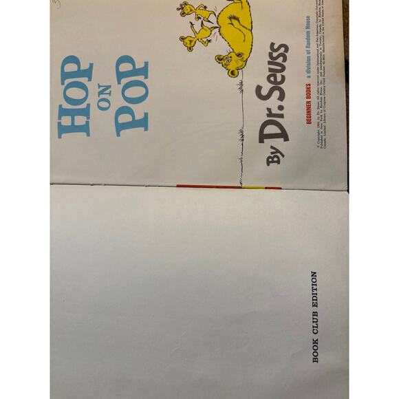 Hop on Pop by Dr. Seuss book club edition, 1963 beginner books - Picture 3 of 4